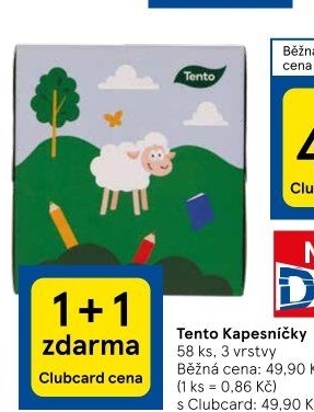 Papírové kapesníčky 3vrstvé Tento - box