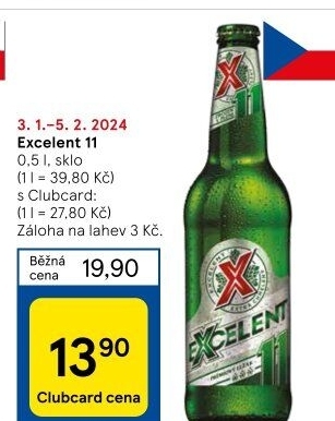 Pivo světlý ležák 11° Excelent