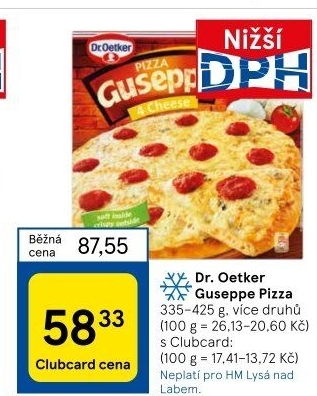 Pizza mražená Guseppe Dr. Oetker