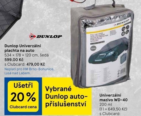 Plachta na auto Dunlop