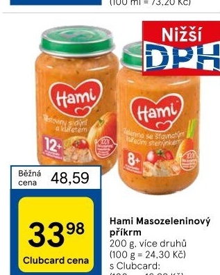 Příkrm masozeleninový Hami