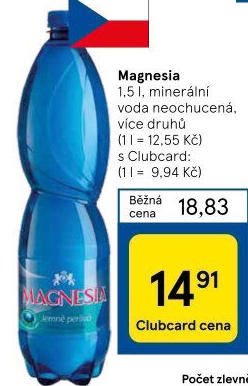 Přírodní voda Magnesia