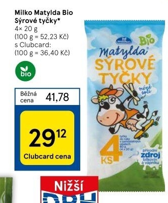Sýrové tyčky bio Matylda Milko