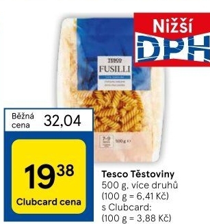 Těstoviny Tesco