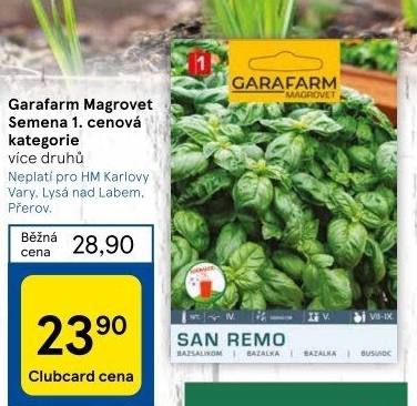 Zahradní osivo Garafarm