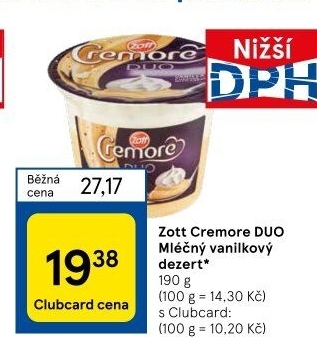Dezert Cremore Duo Zott