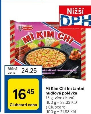 Instantní polévky Mi Kim Chi Vina Acecook