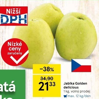 Jablka Golden Delicious