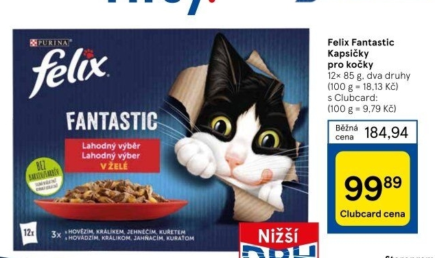 Kapsičky pro kočky Fantastic Felix Purina
