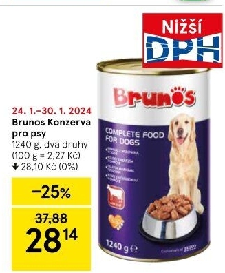 Konzerva pro psy Brunos