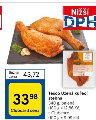 Kuřecí stehna uzená Tesco