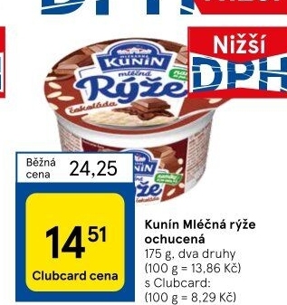 Mléčná rýže Mlékárna Kunín