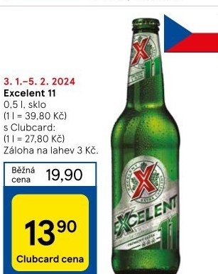 Pivo světlý ležák 11° Excelent