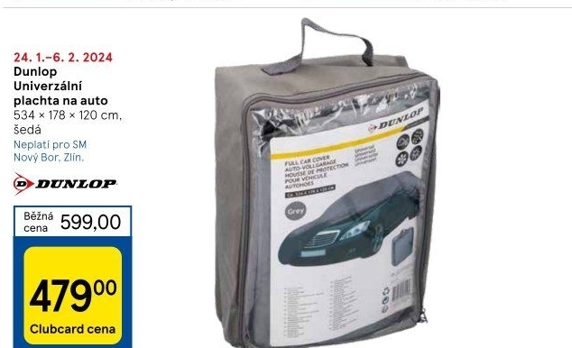 Plachta na auto Dunlop