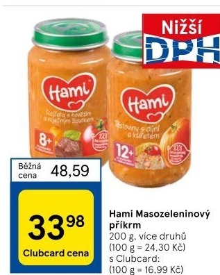 Příkrm masozeleninový Hami