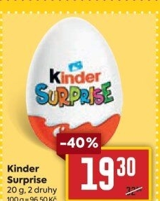 Čokoládové vajíčko s překvapením Kinder Surprise