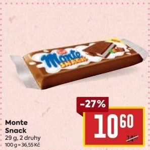 Dezert mléčný Monte Snack Zott