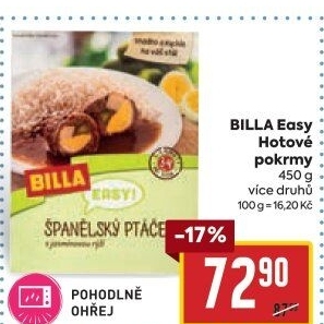 Hotová jídla Billa Easy