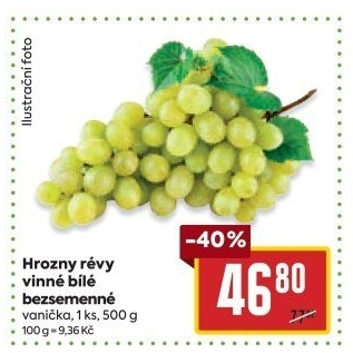 Hrozny bílé bezsemenné