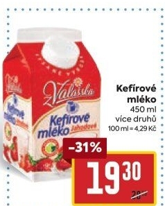 Kefírové mléko ochucené Mlékárna Valašské Meziříčí