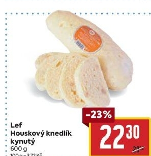 Knedlík houskový kynutý Lef