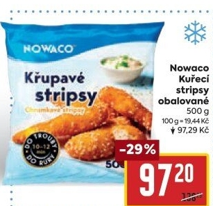 Kuřecí stripsy mražené Nowaco