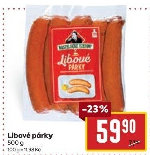 Párky libové Kostelecké uzeniny
