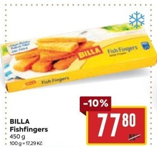 Rybí prsty mražené Billa