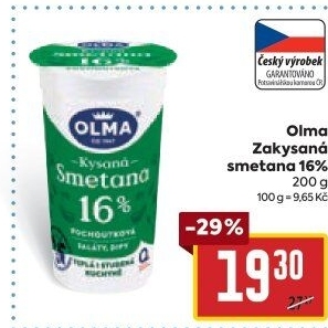 Smetana zakysaná Olma 16%