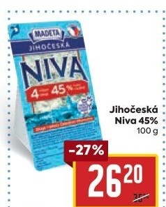 Sýr Niva Jihočeská 45% Madeta