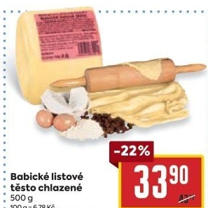 Těsto listové babické Šetra