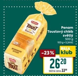 Toustový chléb Penam