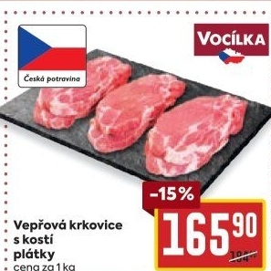 Vepřová krkovice s kostí Vocílka