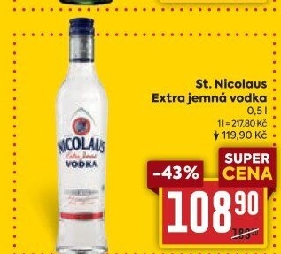 Vodka extra jemná St. Nicolaus