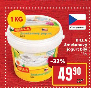 Bílý jogurt smetanový Billa