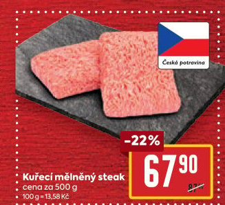 Kuřecí steak mletý