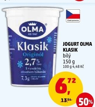Bílý jogurt Klasik Olma
