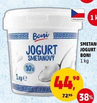 Bílý jogurt smetanový Boni
