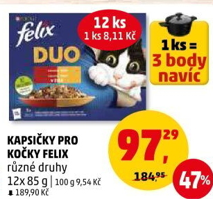 Kapsičky pro kočky Felix Purina