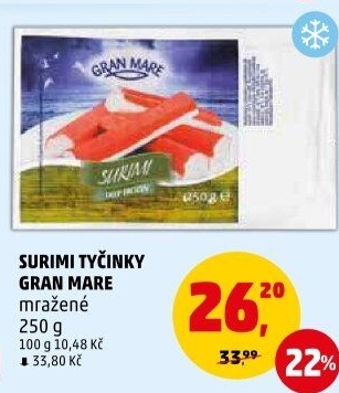 Krabí tyčinky mražené Gran Mare