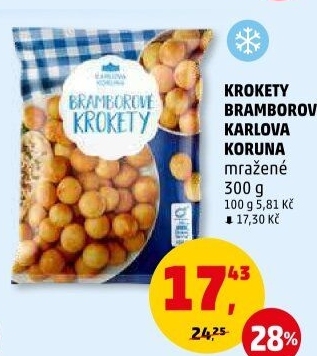 Krokety mražené Karlova Koruna