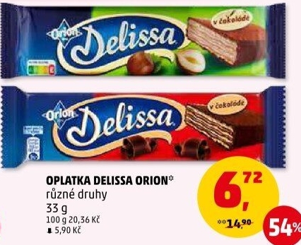 Oplatky celomáčené Delissa Orion