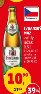 Pivo světlý ležák 11° Svijanský Máz Svijany