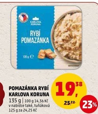 Rybí pomazánka Karlova Koruna