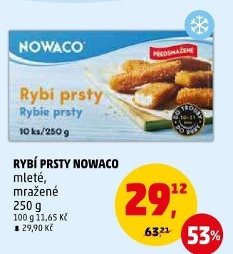 Rybí prsty nemleté mražené Nowaco