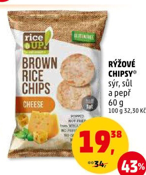 Rýžové chipsy Rice Up