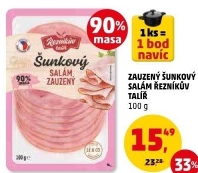 Salám šunkový zauzený Řezníkův talíř