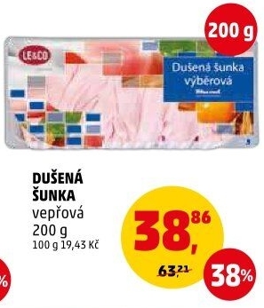 Šunka vepřová dušená LE&amp