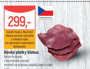Hovězí plátky Globus