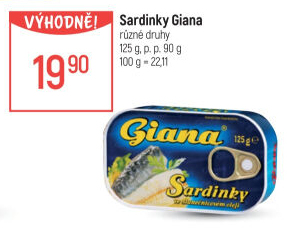 Sardinky v oleji Giana